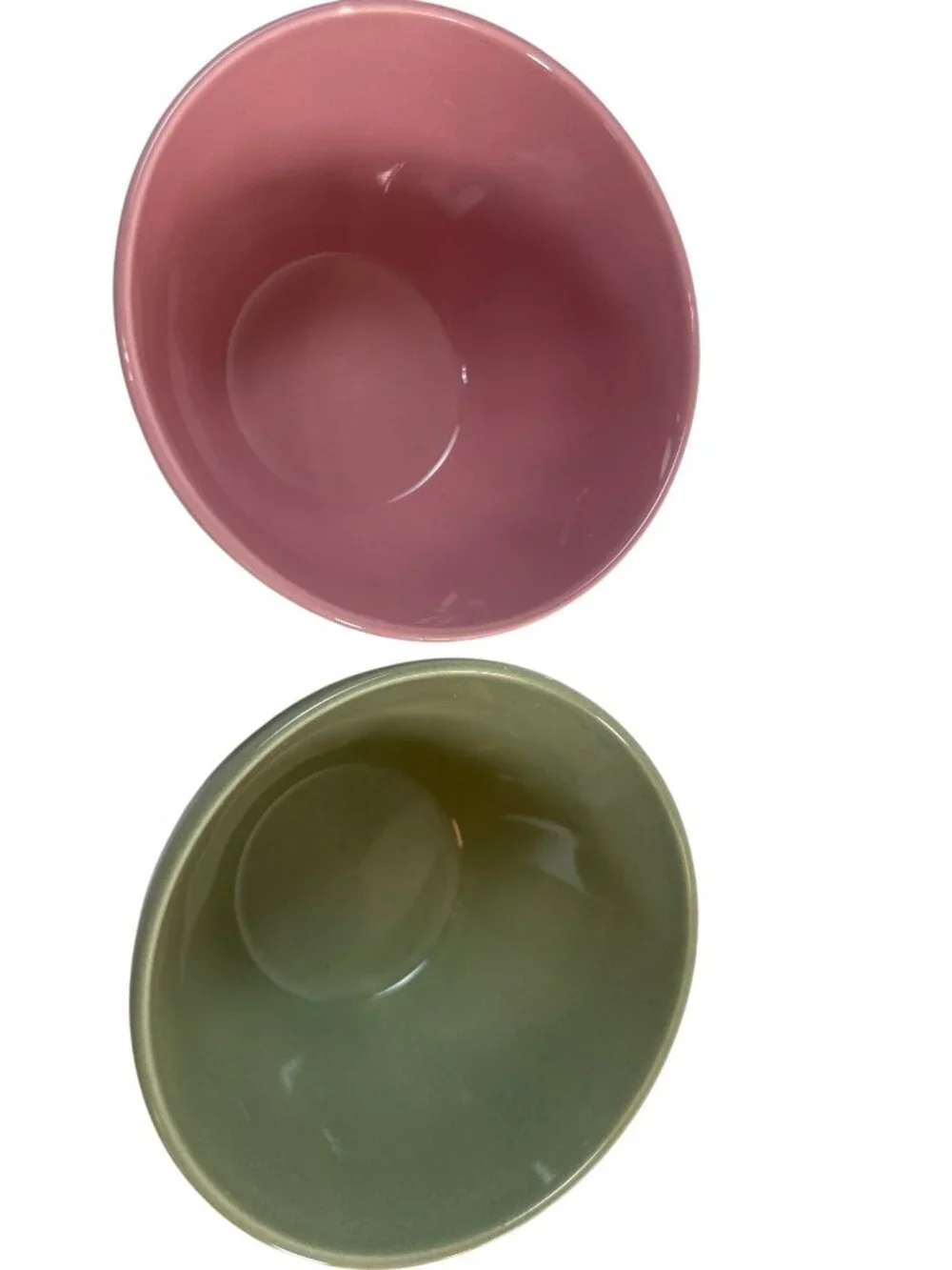 Pier 1 Prep Bowls Mini Ceramic Set of 2 Pink/Green 4